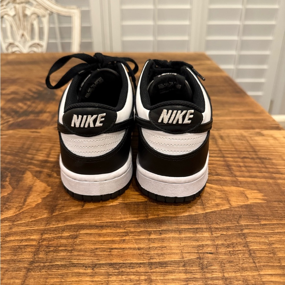 Youth Nike Dunk Low Retro Black and White Sneakers - Picture 5 of 5